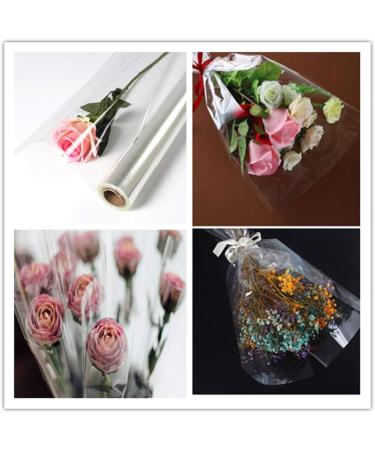 Clear Cellophane Wrap Roll 16" Inch 100' Ft for Gift Baskets Arts and Crafts Flowers Desserts Fruit Treats Wrapping & Decorating 16x1200 Inch (Pack of 1) - Buy Online on GoSupps.com