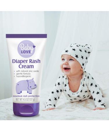Baby Love Diaper Rash Cream - Soothes, Prevents and Treats with Gentle Natural Formula - 4.5 Oz / 127g - Buy Online on GoSupps.com
