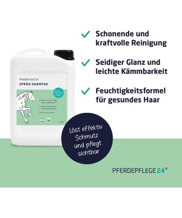 Buy Horse Care 24 Mild Spray Shampoo | pH Neutral Horse Shampoo for Glossy Healthy Hair - Available in 0.5L 1L 2.5L 5L & 10L Canisters - Buy Online on GoSupps.com