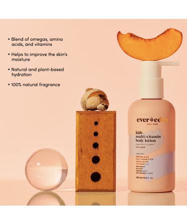 Evereden Kids Body Lotion Cool Peach 6.8 fl oz | Natural Plant-Based Skin Care | Non-Toxic & Organic Ingredients | Multi-Vitamin Skincare - Buy Online on GoSupps.com