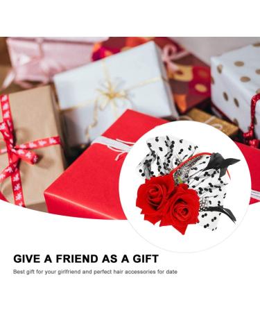 FRCOLOR Flower Hair Clips with Veil Fascinator Hat Wedding Hair Pins Barrette Rose Bobby Pins Head Piece for Halloween Wedding Party Women Girls Bride Hair Accessories - Buy Online on GoSupps.com