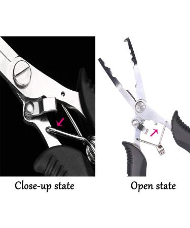 Hapeayou Fishing Pliers- Stainless Steel Hook Remover with Sheath & Lanyard- 6.5 Black+Blue- Freshwater & Saltwater - Buy Online on GoSupps.com