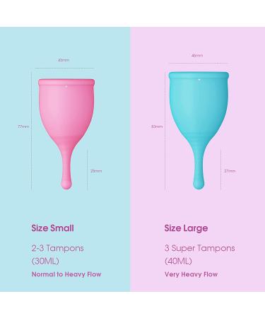 Soft & Flexible Menstrual Cups - Leak-Free & Reusable - Small Size (Pack of 2) - Buy Online on GoSupps.com