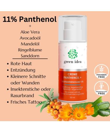 Panthenol+11% for Dry Skin | Dexpanthenol Aloe Vera Calendula & Avocado Oil | Post-Sun Care | Recommended by Ekz | 50 ml - Buy Online on GoSupps.com