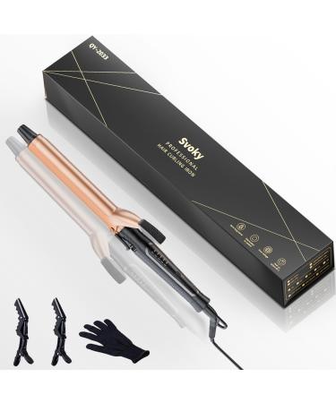 1 Inch Extra Long Curling Iron with Ceramic Barrel Professional Long Barrel Wand Curling Iron for Long Hair