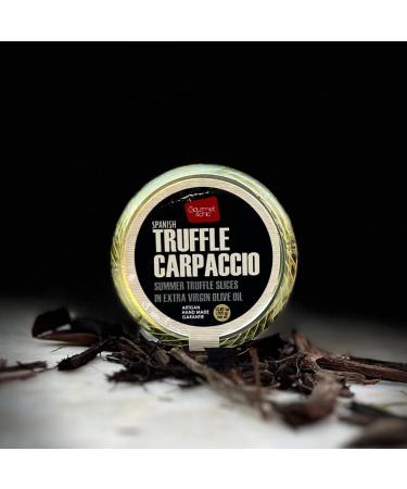 Gourmet Black Truffle Carpaccio - Thin Shaved Slices in Extra Virgin Olive Oil (12.8 Oz) - Buy Online on GoSupps.com