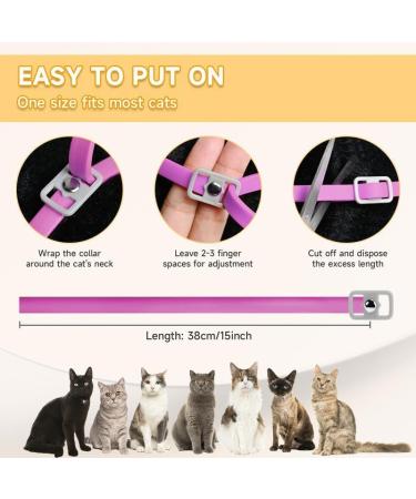 Cat Repellent Treatment Adjustable Cat Repellent Collars Natural Protection Repellent Collar for Cats Water Resistant Repellent Collar for Cats Small-Medium-Large Pink 2pack - Buy Online on GoSupps.com