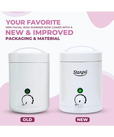 Starpil Mini Wax Warmer 4oz - Ideal for Hard Wax Beads - Adjustable Temperature Pot for Facial Hair Removal - Buy Online on GoSupps.com