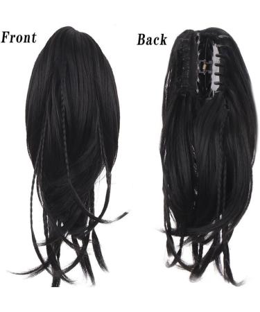 Hair Accessories 12inches Women's Mid-length Hair Ponytail Small Braid Claw Clip Ponytail Extension Long Straight Wig Bun Hair Pieces For Women(4) 12 inch 4 - Buy Online on GoSupps.com