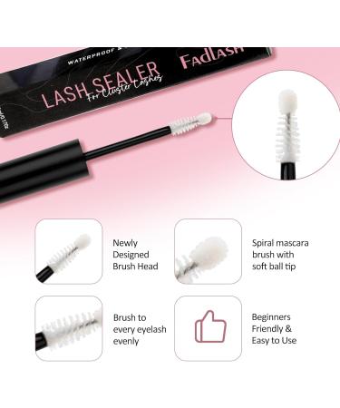 Clear Lash Sealant for Eyelash Extensions - Long-Lasting Overnight Sealer for Cluster Lashes | FADLASH 5ml - Buy Online on GoSupps.com