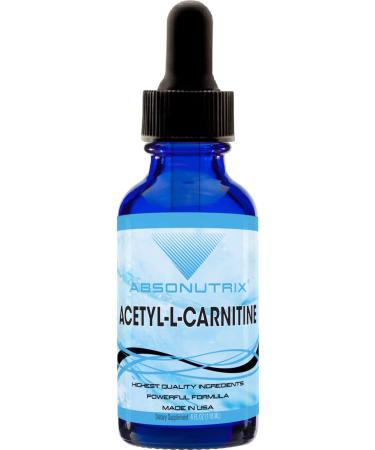 Absonutrix Acetyl L-Carnitine 593mg per Serving 200 Potent Servings Quick Absorption Liquid Drops Gluten-Free Third-Party Tested GMP-Certified Non-GMO Made in USA
