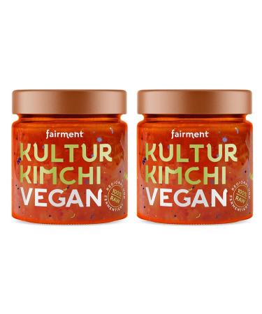 Fairy culture Kimchi vegan - living organic kimchi in a glass with Chinese cabbage according to Korean recipe - of course fermented and not pasteurized