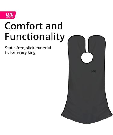 BEARD KING - The Official Beard Bib - Hair Clippings Catcher & Grooming Cape Apron - As Seen on Shark Tank - Black (Lite Version) Lite Black - Buy Online on GoSupps.com