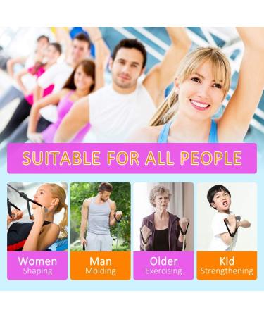 TOCO FREIDO Single Resistance Bands Workout Bands with Handles and The Exercise Bands with Door Anchor Suitable for Resistance Training Physical Therapy Home Workouts Boxing Training Blue - Buy Online on GoSupps.com