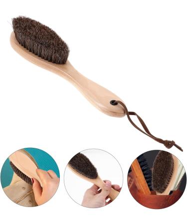 HOMSFOU Scrubbing Brush Clothes Brush Shoes Brush Clothing Brush Lint Removers Stuff Horse Hair Garment Brush Bristle Polishing Brush Cloth Anti-static Brush Shoes Shine Brush Supplies Picture 1 23*5.5*2.3cm - Buy Online on GoSupps.com