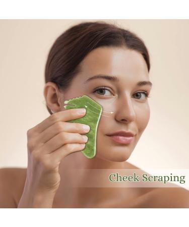 Handmade Green Jade Multi-Purpose Massage Comb | Relaxing Scalp & Gua Sha Tool for Complete Massage - Buy Online on GoSupps.com