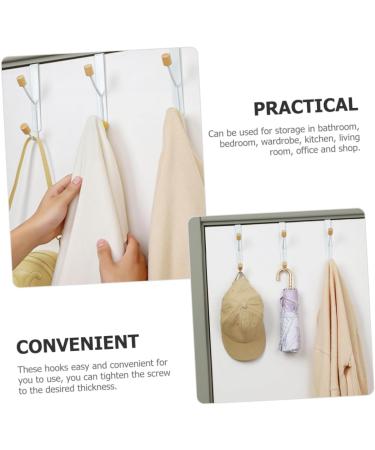 Alipis 2pcs No Punching Door Hook Clothes Rack Towel Holder Towel Rack Over Door Coat Hook Hanger Bags - Buy Online on GoSupps.com
