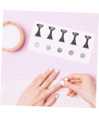 Housoutil Magnetic Nails 2 Sets Nail Checkerboard Japanese Acrylic Head Nail Art Holder Base 2.5x1.4x1.4cm Black - Buy Online on GoSupps.com