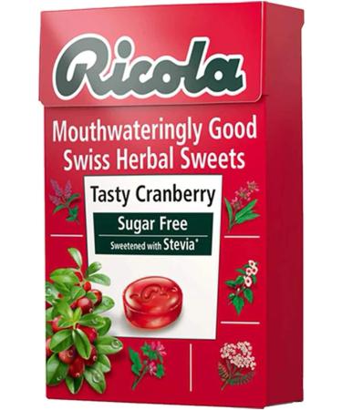 RICOLA Swiss Herbal Sweets - Cranberry (Stevia) 45g (Pack of 20) - Buy Online on GoSupps.com