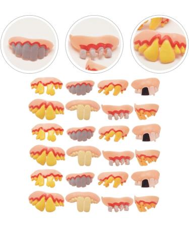 Buy Ibasenice 30 pcs Fake Gnarled Teeth - Halloween Costume & Cosplay Gag Gifts | Random Colors & Styles - Buy Online on GoSupps.com