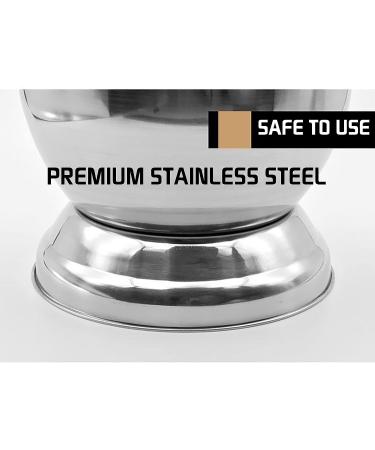 YANGLEI Stainless Steel Bedpan with Lid - Portable Camping Toilet for Adults, Pregnant Women, and Elderly - High Capacity Chamber Pot for Females and Males - Buy Online on GoSupps.com