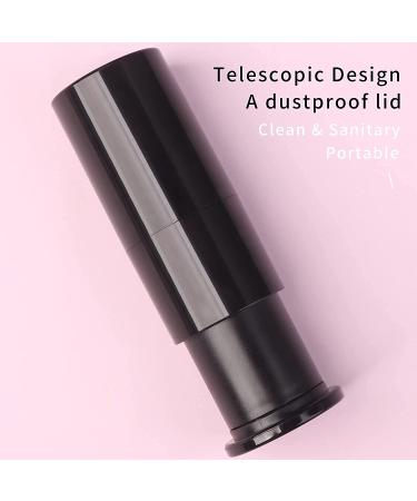 ENZO KEN Mini Retractable Makeup Brush - Small Kabuki Travel Blush Cosmetic Powder Brush with Dustproof Lid (Black/Walnut) - Buy Online on GoSupps.com