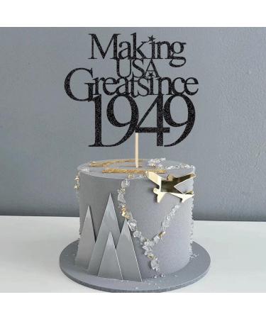 75th Birthday Making USA Greatsince 1949 Cake Topper Cheers to 75 Years Birthday 75 Fabulous Cake Decoration for Happy 75th Birthday Anniversary Party Cake Decorations Supplies (Making1949 black) Black Making1949 - Buy Online on GoSupps.com