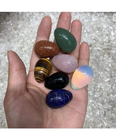 7Pcs Natural Gemstone Crystal Eggs Collectors Pack Reiki Stone Mineral Specimen - Buy Online on GoSupps.com
