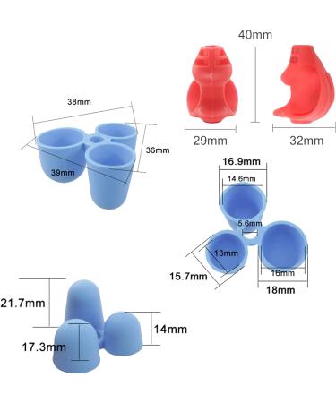 Buy Bsitsss 8-Piece Writing Aid Set for Children - Ergonomic Pencil Holders & Posture Help | Silicone Writing Aids for Kids - Buy Online on GoSupps.com