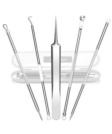 Best Blackhead Remover  Blackheads Blemish Removing  Acne Whitehead Removal Kit  Pimple Comedone Extractor Tool  Popper Pimples Treatment  with Tweezers  Risk Free for Face Forehead Nose