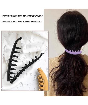 5in Matte Non Slip Banana Hair Clip - Ponytail Holder for Girls and Women (7 Colors) - Buy Online on GoSupps.com