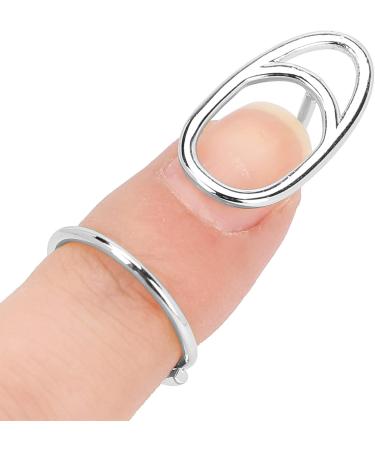 Stylish Finger Nail Ring Electroplated Copper Exquisite Firm Sturdy Finger Nail Cover Ring Birthday Gift for Festival Party for Dating Gathering(3044 Platinum) - Buy Online on GoSupps.com