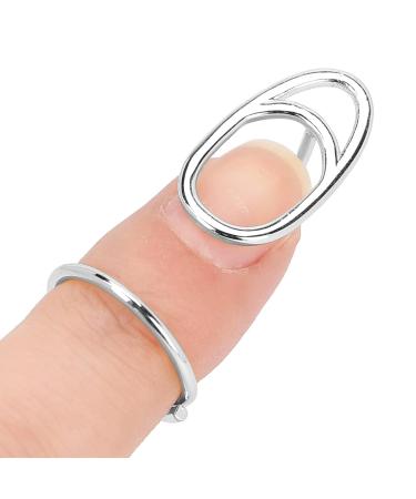 Delicate Finger Nail Cover Ring - Unique Stylish Design for Women | Perfect for Festivals & Dates - 3044 Platinum - Buy Online on GoSupps.com