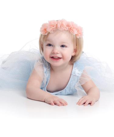 Lusofie 2Pcs Chiffon Flower Baby Headbands Set for Newborns & Toddlers - Adorable Hair Accessories - Buy Online on GoSupps.com