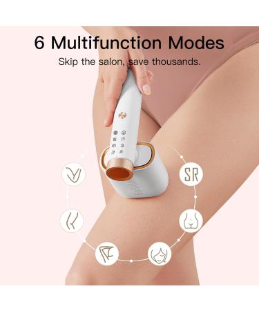 BoSidin IPL Laser Hair Removal Painless 2-in-1 Face Rejuvenation 6+1 Modes 6 Levels Permanent Hair Removal Kit for Women with Shaver & Goggles - Buy Online on GoSupps.com