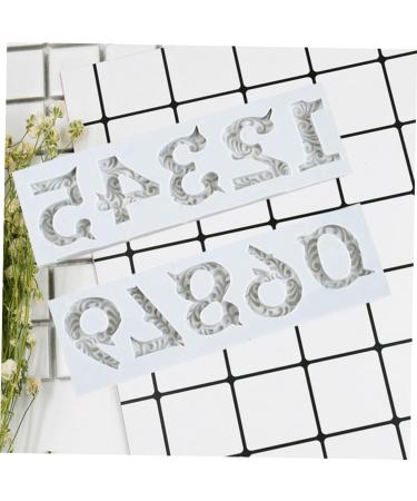 HOMSFOU 1 Set Non Stick Nonstick Home Baking Cake Mould Cake Molds Silicone Mold De para Gelatinas Silicone Baking Mold Numbers Baking Molds Chocolate Fondant Cake White - Buy Online on GoSupps.com
