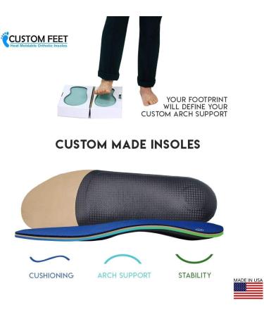 Custom FEET Personalized Orthotics Insoles for Men Women Kids - Dynamic Blue Arch Support - Buy Online on GoSupps.com