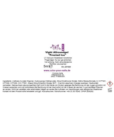 Vight Allround Frosted Ice - Premium French Gel Made in Germany | Stunning Ice Effect 5ml for Perfect Nail Art - Buy Online on GoSupps.com