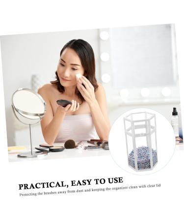 Mikinona Box Makeup Brush Storage Bucket Makeup Eyeliner Make up Organizers and Storage Eyeliner Organizer 21.5x12cm White - Buy Online on GoSupps.com