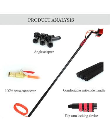 Window Cleaning Brush 3.6M 5.4M 6M 7.2M 9M 11M Outdoor Window Cleaning Pole Water Fed Telesbrush Extension Rod Cleaning Equipment for Photovoltaic Panel Cleaning Trucks /12 12 30Ft/9M - Buy Online on GoSupps.com