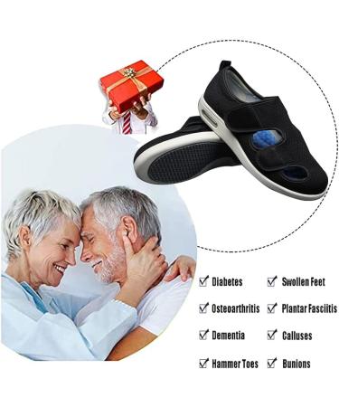 Men's Diabetic Slippers - Waterproof Soft Outsole, Comfy & Warm - Arthritis & Edema Relief - Navy Blue 7 - Buy Online on GoSupps.com