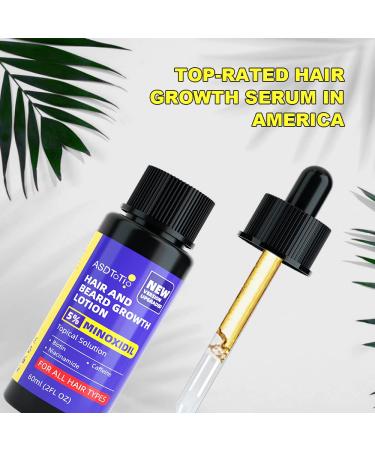 ASDToTio Hair Growth Serum with Biotin, Caffeine & Niacinamide - Hair Loss Treatment for Men & Women - Promotes Stronger, Thicker, Longer Hair - 2 Ounces - Buy Online on GoSupps.com