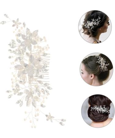 Beaupretty Wedding Hair Accessories Rhinestones Pearl Hair Clips Tiara Hair Barrettes Hair Pin Rhinestone Clips for Hair Metal Hair Comb Vintage Women's Zinc Alloy Hair Piece - Buy Online on GoSupps.com