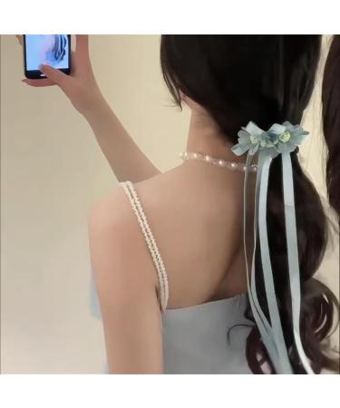 amangul Braids Hair Clip for Hot Girl Long Ribbon Layered Flower Shape Hair Barrettes Ponytail Hair Barrettes for Teens Girl - Buy Online on GoSupps.com
