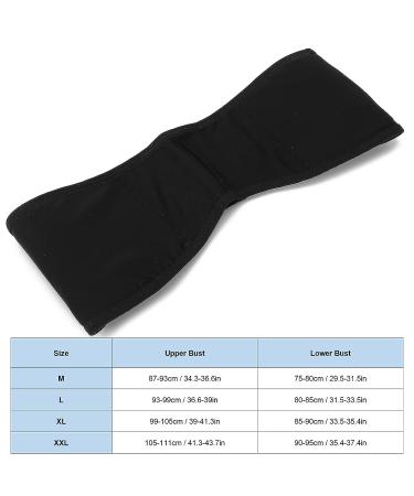 Adjustable Post Surgery Breast Band XXL - Stabilizer & Support Wrap for Breast Augmentation | Prevent Hunchback & Speed Up Postoperative Repair | Breathable & Light - Black - Buy Online on GoSupps.com