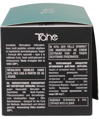 Tahe Peptide T98 Vegan Densifying Anti-Hair Loss Concentrate with Multi-Peptides 99% Natural Formula 6 x 10 ml - Buy Online on GoSupps.com