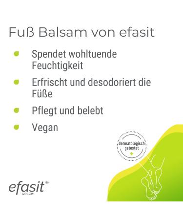 Efasit Foot Balm 75ml | Rich Moisturizer for Dry Feet with Jojoba & Rosemary Oil | Nourishing Care for Healthy Feet - Buy Online on GoSupps.com