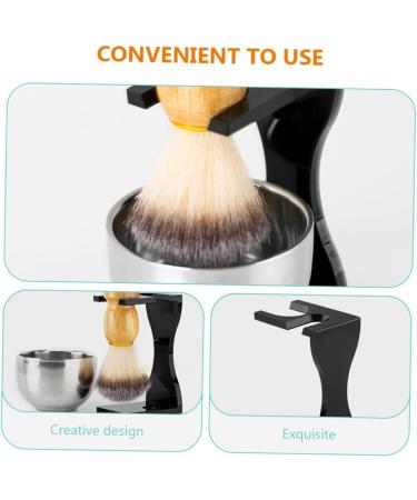 NOLITOY Men's Shaving Set - Black Suit Razor Holder Brush & Bowl | Premium Grooming Essentials for Effortless Shaving - International Shipping Available - Buy Online on GoSupps.com