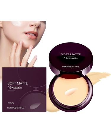 Soft Concealer Full Coverage Long Lasting Waterproof Concealer 10g Long Lasting Waterproof Light Cream for Home Morning Party Outdoor Work Daily Use Travel Ivory White - Buy Online on GoSupps.com