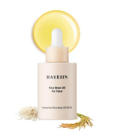 HAYEJIN Rice Bran Oil for Face | Face Moisturizer w/Fermented Rice Bran Oil | Korean Face Oil for Women | Face Serum for Glowing Skin | Korean Skin Care Facial Oils (Pack of 1 1.01 Fl. Oz)